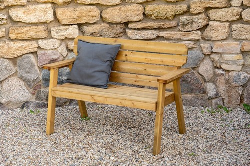 Massive 2er gartenbank 122cm - 2er,