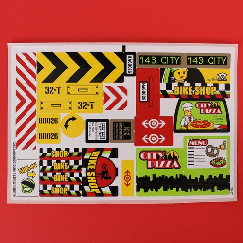 Lego aufkleber set 60026 - aufkleber,