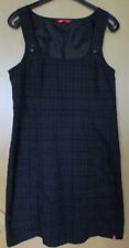 Edc by Esprit Kleid Etuikleid Minikleid Trägerrock, grau schwarz kariert Karo 40
