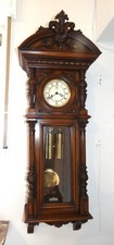 58272 KIENINGER RIESE Wiener Vienna Regulator Wanduhr-Email-Sekundenzeig-135cm H