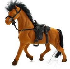 Pferd Pferde Fliska Spielzeug schwarz braun oder weiß