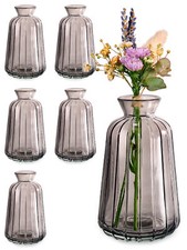 6 Mini Glasvasen Deko Blumen Vase Hochzeit klein Tisch Väschen Set Vintage