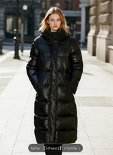 Damen Dicke Lang Daunenjacke