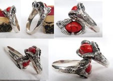  Silber 925 Baphomet Ring Teufel Lucifer Ziegenkopf Bock Satan Luzifer 