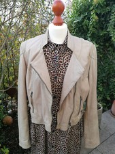 Kafe Stigur Lederjacke, Gr. 38 / M, taupe / nude