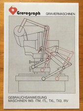 Gravograph Graviermaschinen Gebrauchsanweisung IM3 ITM ITL TXL TX3 IRV Anleitung