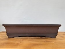 Bonsaischale frostfest S 530 braun rechteckig Bonsai Schale  45x36,5x10,5 cm