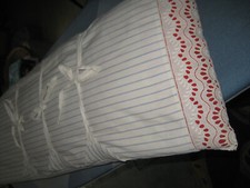 Steckkissen, Taufkissen, Baumwolle Spitze Bänder Inlet Baumw., Federn, Stickerei