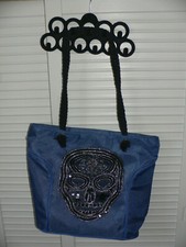Totenkopf Shopper Strandtasche Taschen Skull neu blau