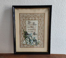 Biedermeier Rahmen/Bild Haussegen antik Münchner Berliner Leiste 19. Jahrhundert