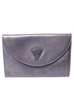 Medici Clutch Damen Schwarz Elegant Klassisch Abendtasche Leder
