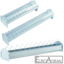 Futtertrog Hühnertrog Küken Geflügel Trog Enten;  Stahlblech verzinkt; 10 Größen