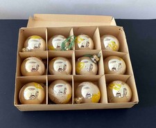 12 alte Weihnachtskugeln mundgeblasen Lauscha silber DDR