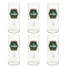6x Diebels Bierkrug Glas Krug