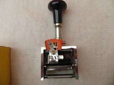 Antiker Pagnierstempel Nummerierstempel, Numeroteur, Zahlenstempel, 9-stellig