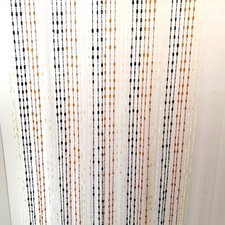 Conacord Perlenvorhang Dekoration Haushalt Jasmin Schwarz Weiß Rot 90 x 200 cm V