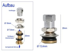 Universal Entlüftung Nippel Zwischenwand Durchführung Montage Entlüftungsstutzen