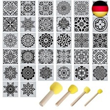 Mandala Schablonen 32 Stück Schablonen Vintage Ornamente Mandala Schablone Set 