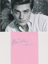 ALAIN DELON Original Autogramm signiertes Blatt Kugelschreiber Signatur