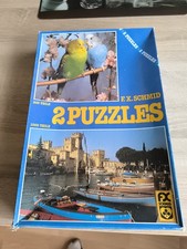 F. X. Schmid 2 Puzzle in  Paket  Wellensittiche und Gardasee  Gebrauchte zustand