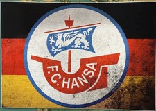 Aufkleber FC Hansa Rostock - Hintergund Deutschland
