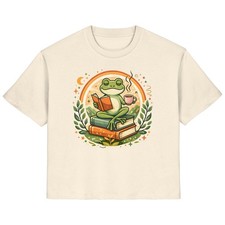 Buch lesen shirt mit frosch - t-shirt,