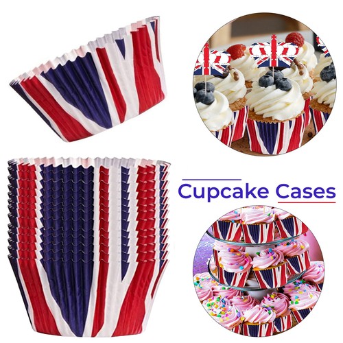 200pcs union jack cupcake - union,
