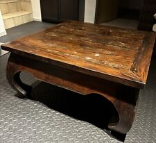 Couchtisch, Opiumtisch im asiatisch-kolonialen Stil aus Massivholz