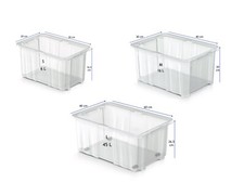 Klarsichtboxen  Aufbewahrung Kiste Ordnung durchsichtig Schuh Kasten ohne Deckel