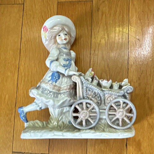 Porzellanfigur mädchen mit - porzellanfigur,