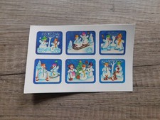 DDR - 1 Bogen Schiebebilder/Abziehbilder "Lustige Schneemänner" - vollständig!