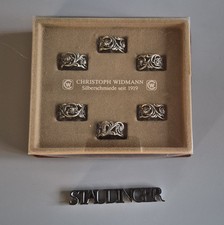 6 Serviettenringe 835er Silber