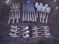 WMF Modell 1900 Tafelbesteck 6 Personen 30 Teile Messer 25 cm Silber 90er TOP