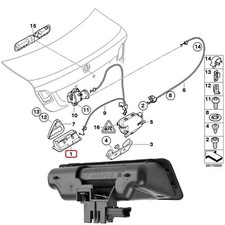 Griff Heckklappe Taster