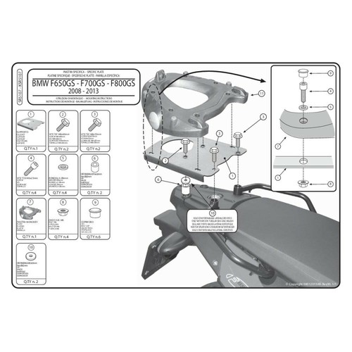 Givi topcase träger - givi, für