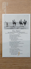 Postkarte Heia Safari Marschlied der Deutschen Afrika Kämpfer ungel_
