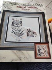 Kreuzstich Vorlage, Weißer Tiger, Cross My Heart, Animal Profiles,Schneetiger