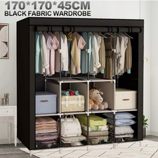 Kleiderschrank Stoffschrank Faltschrank Schrank Garderobe Offen Groß Ablage Neu