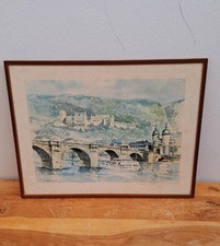 Altes Aquarell Bild Alte