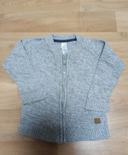 W NEU Baby club Gr 86 Strick Jacke Pullover Pulli Oberteil Mädchen cotton Grau