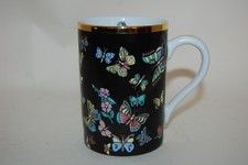 Kaffeebecher schwarz gold Schmetterling 7/10 cm Könitz