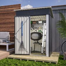 Metall Geräteschuppen Gerätehaus 182*152*83cm mit Pultdach Schuppen 1m²Anthrazit