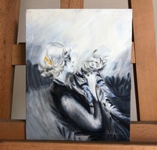 Monochromes Bild in Oel auf