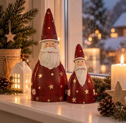 Weihnachtsmann metall rot - weihnachtsmann,