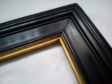 großer Barock Wellen Bilderrahmen Goldinnenrand 19. Jhdrd 73 cm x 57,5 cm