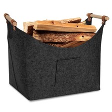 Filzkorb Faltbar Aufbewahrungskorb Holz Henkeltasche Aufbewahrung Korb Kaminholz