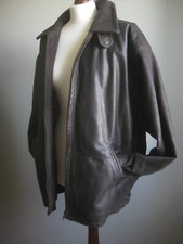 ECHT LEDER JACKE Vintage HERREN 46 48 50 Biker Highwayman Bomber SUNRISE 