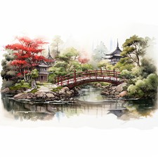 Deko Bild Japan Garten