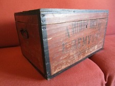 E. Remy & Cie  Amidon Royal große alte Holz Stärke-Transportkiste Truhe Belgien