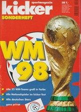 Sportmagazin Kicker Sonderheft Fussball WM 98 in Frankreich